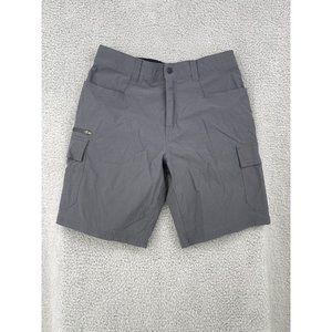 ORVIS Mens Tech Cargo Shorts Stretch Gray 7 Pocket Hiking Fishing Sz 34 X 10
